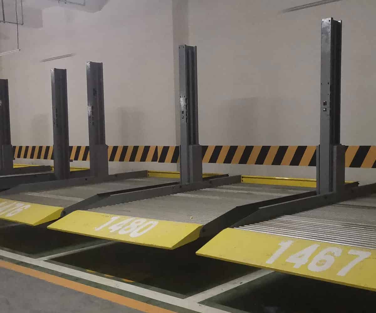 四柱升降式機械式停車庫安裝